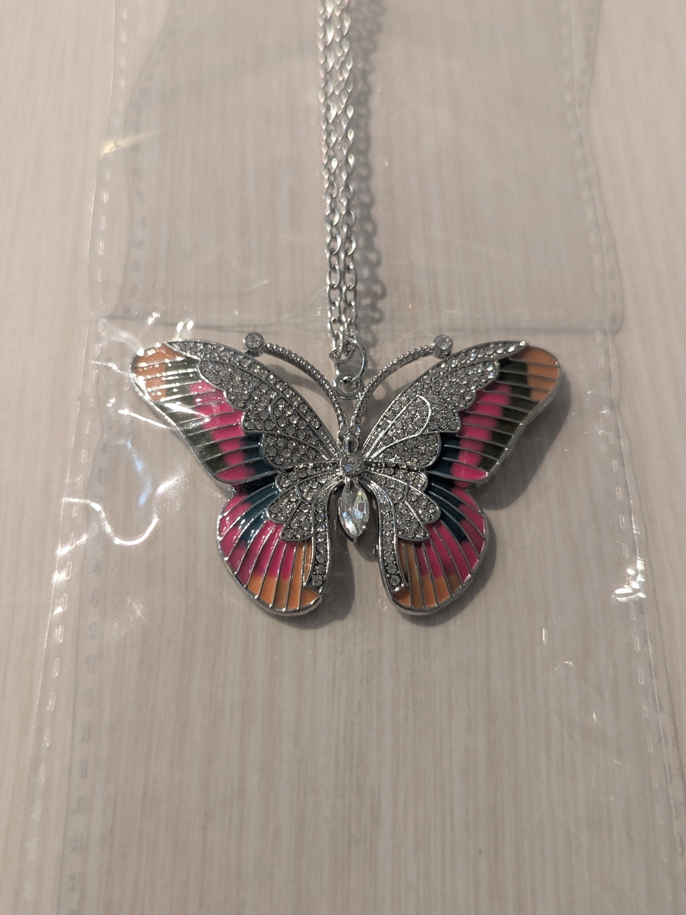 Paparazzi Butterfly Necklace And Earrings Set, Sparkly, NWT